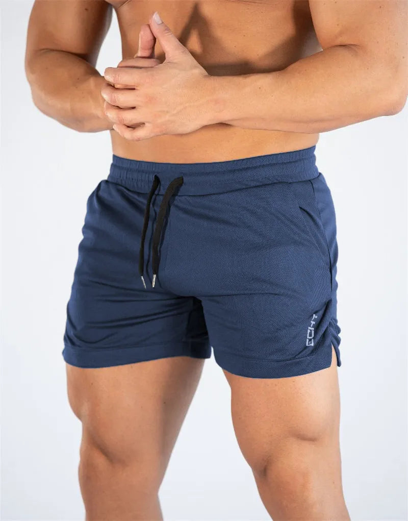 Mens Gym Training Shorts Men Sports Casual Clothing Fitness Workout Running Grid Quick-Drying Compression Shorts Athletics