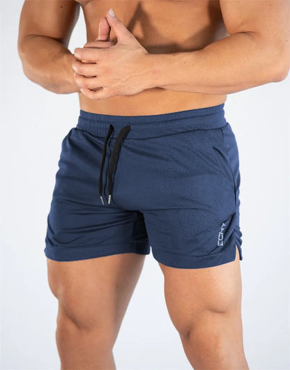 Mens Gym Training Shorts Men Sports Casual Clothing Fitness Workout Running Grid Quick-Drying Compression Shorts Athletics